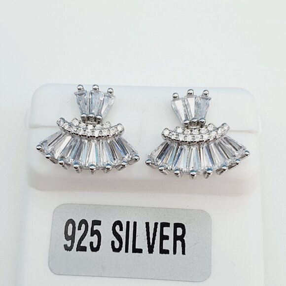 "925 Sterling Silver Cubic Zirconia Earrings, U19254838 - Picture 9 of 11